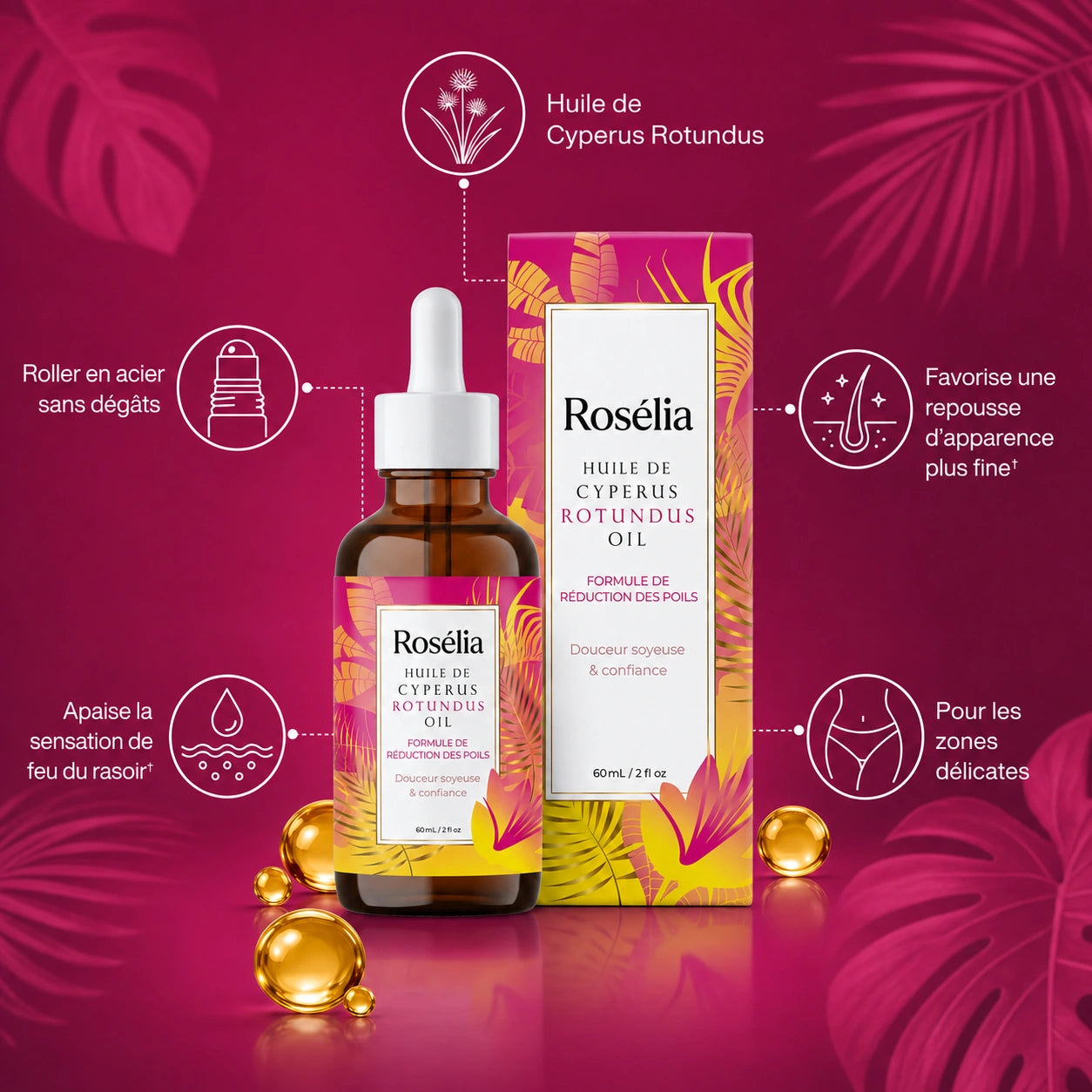 Roselia™ - Huile de Cyperus Rotundus